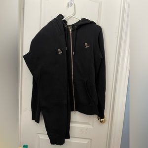 OVO Essential Black and Gold Sweatshirt and Sweatpants